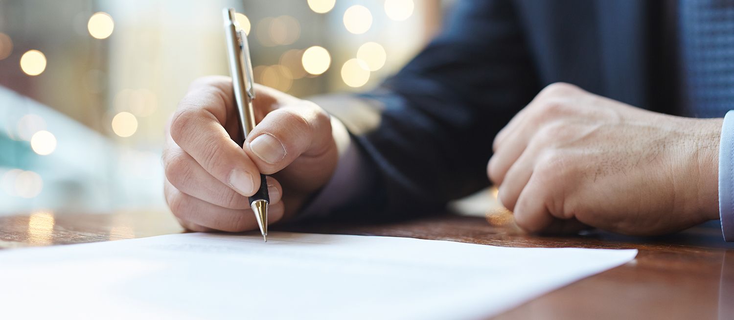 Closing for a signature